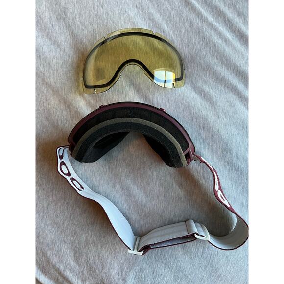 Poc Lobes ski snowboard goggles mid & low light lenses maroon strap snow winter - Picture 5 of 11